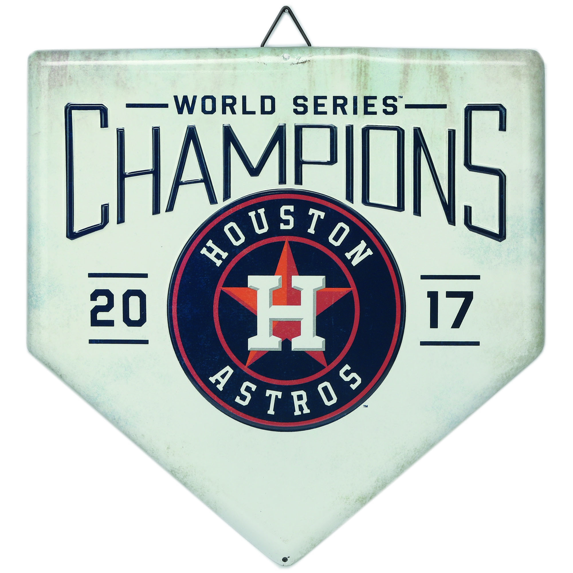 Houston Astros 12" x 12" World Series Home Plate Metal Sign