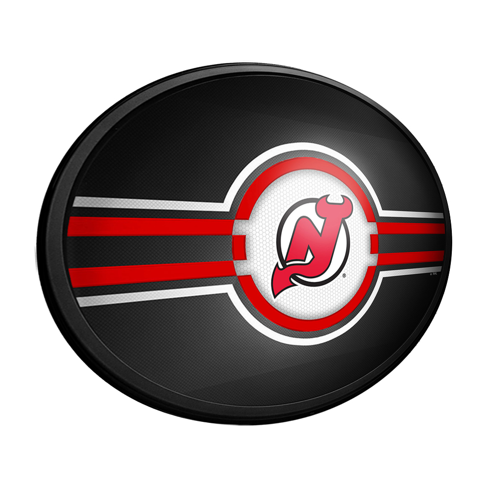 New Jersey Devils 18'' x 14'' Team Color Slimline Illuminated Wall Sign - Image 3