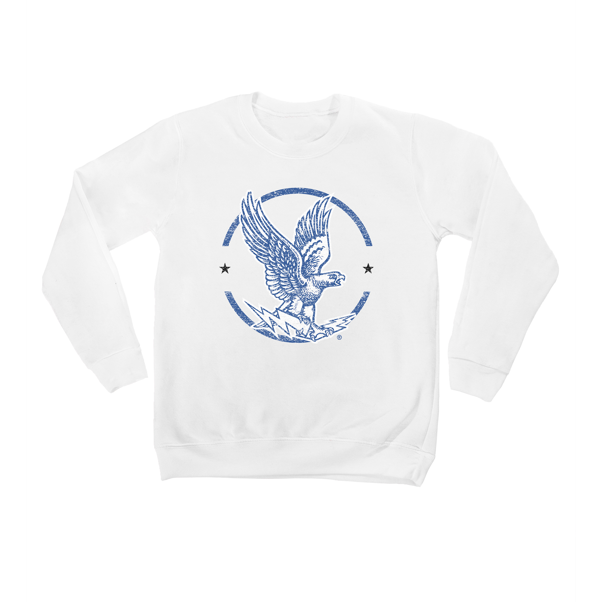 Youth White Air Force Falcons End Zone Pullover Sweatshirt