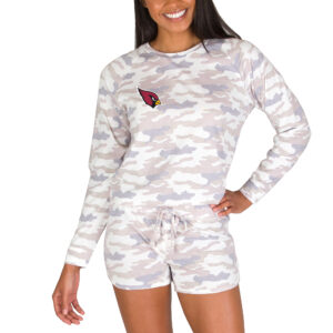 Women's Concepts Sport Camo Arizona Cardinals Encounter Long Sleeve Top & Short Set