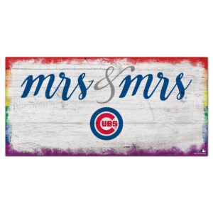 Chicago Cubs 6'' x 12'' Pride Mrs & Mrs Sign