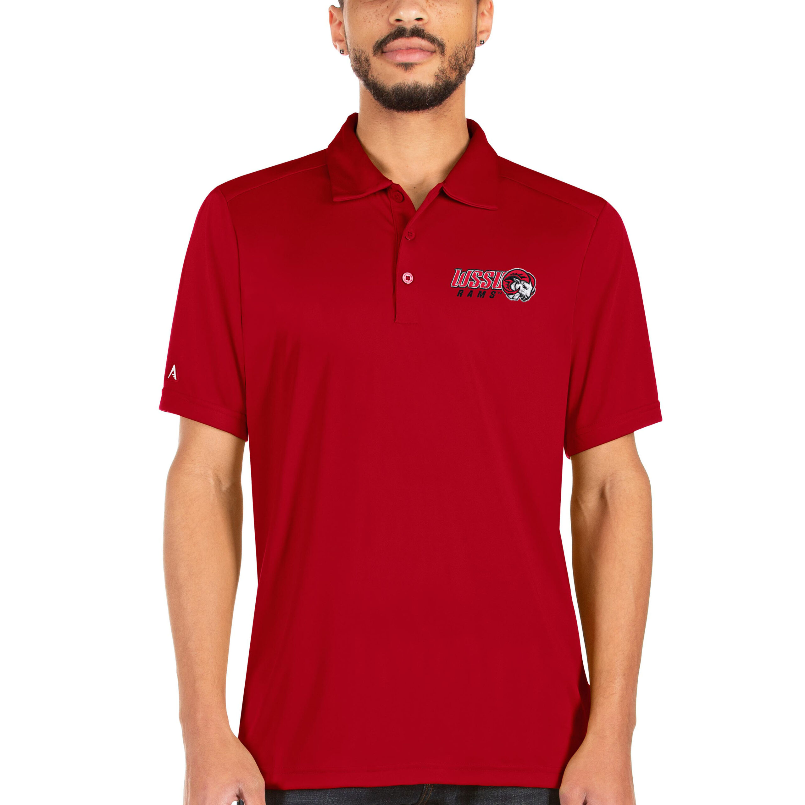 Men's Antigua Red Winston-Salem State Rams Big & Tall Tribute Polo