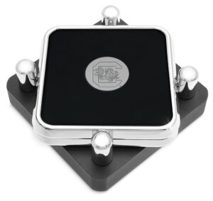 South Carolina Gamecocks Silver 2-Piece Square Coaster Set