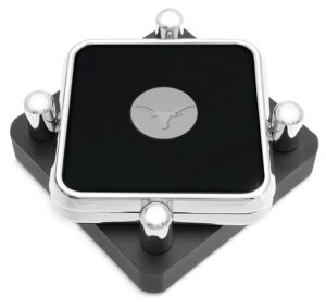 Texas Longhorns Silver 2-Piece Square Coaster Set