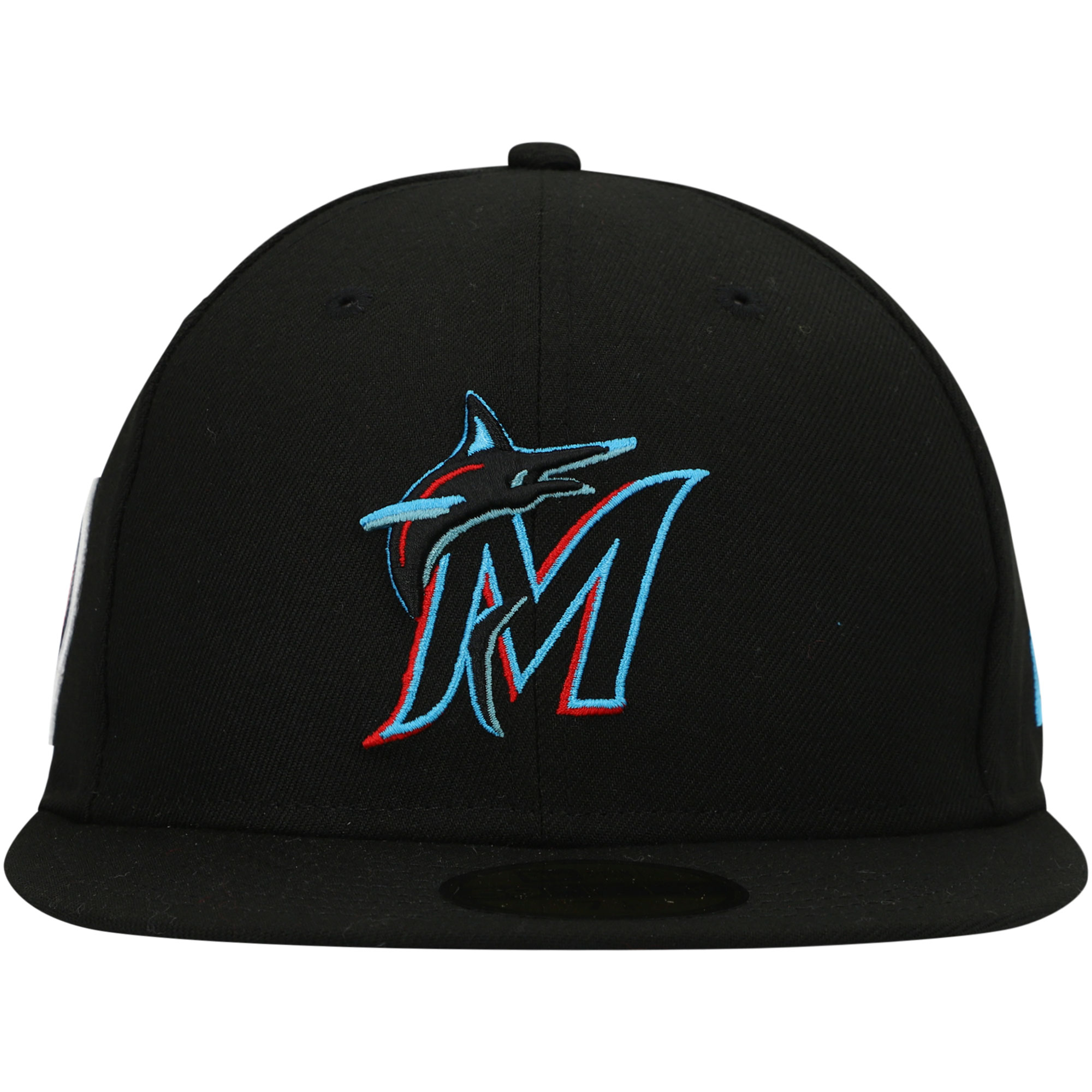 Men's New Era Black Miami Marlins 9/11 Memorial Side Patch 59FIFTY Fitted Hat - Image 3