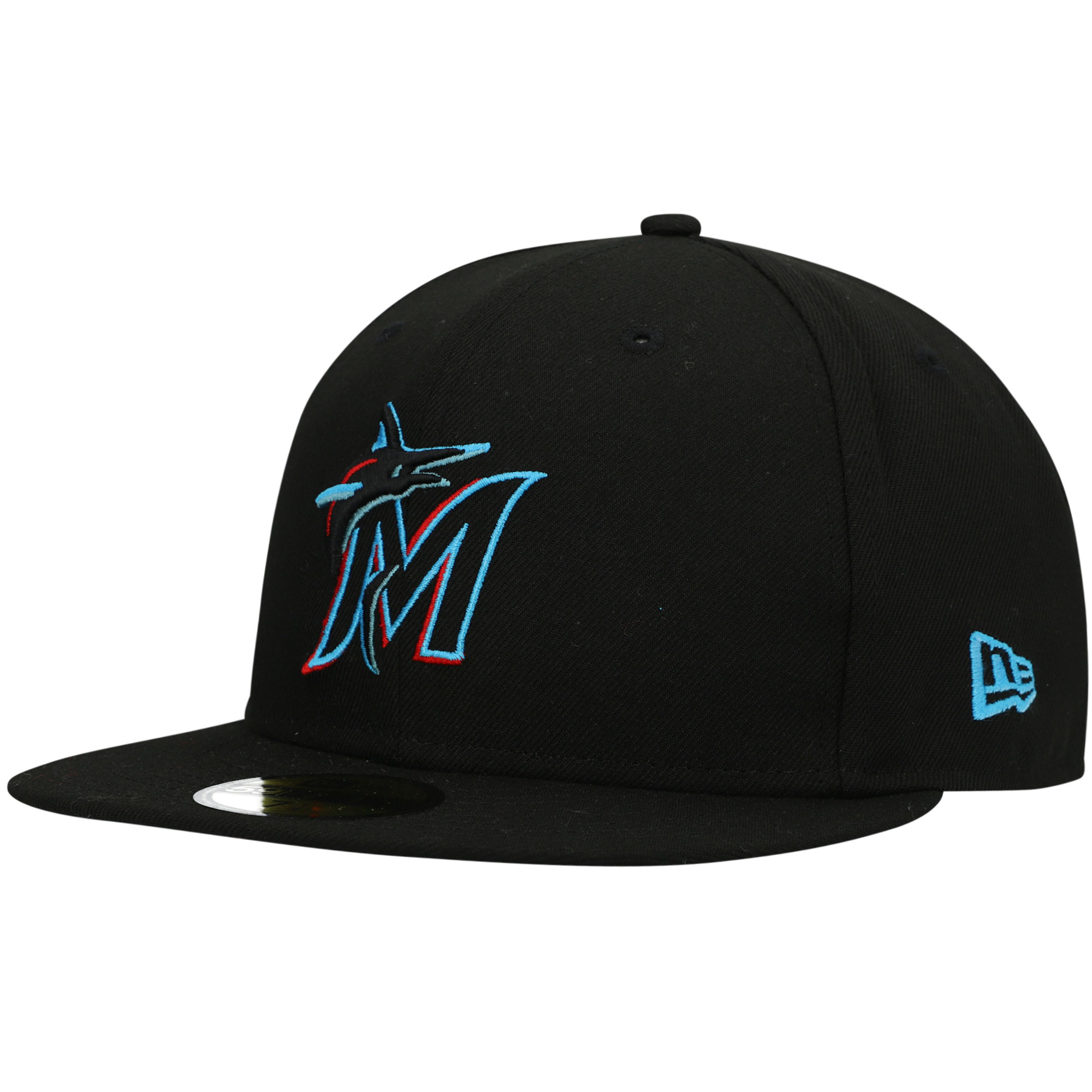 Men's New Era Black Miami Marlins 9/11 Memorial Side Patch 59FIFTY Fitted Hat - Image 4