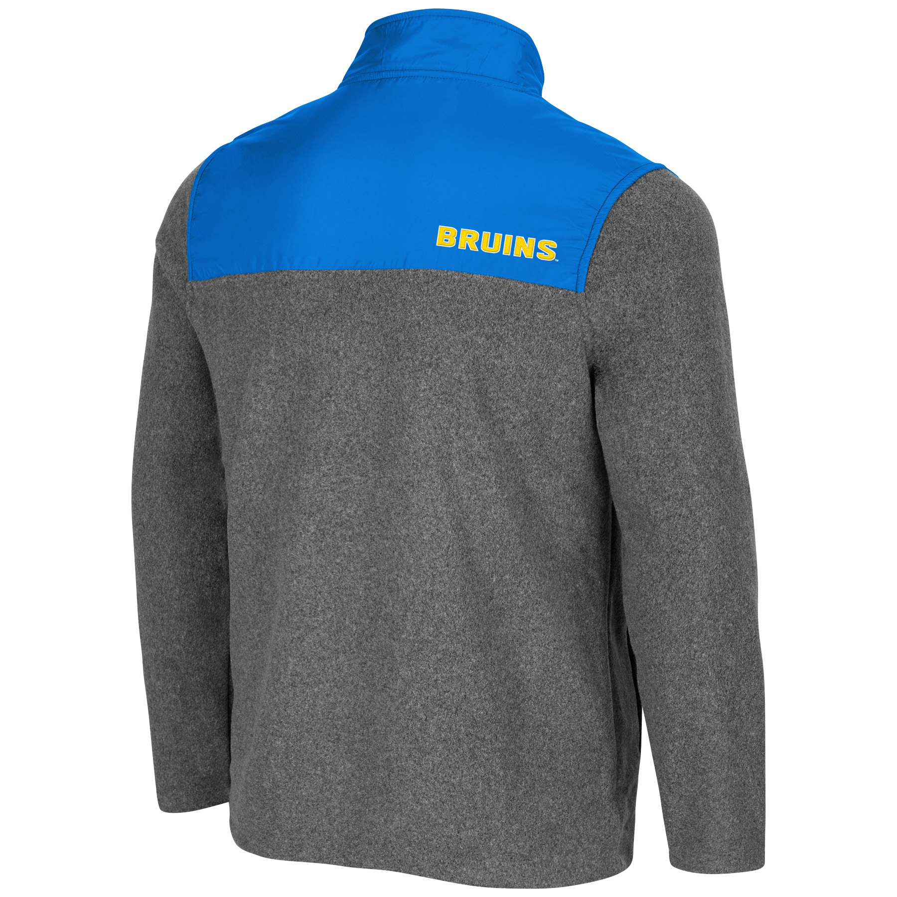 Men's Colosseum Heathered Charcoal/Blue UCLA Bruins Huff Snap Pullover - Image 7