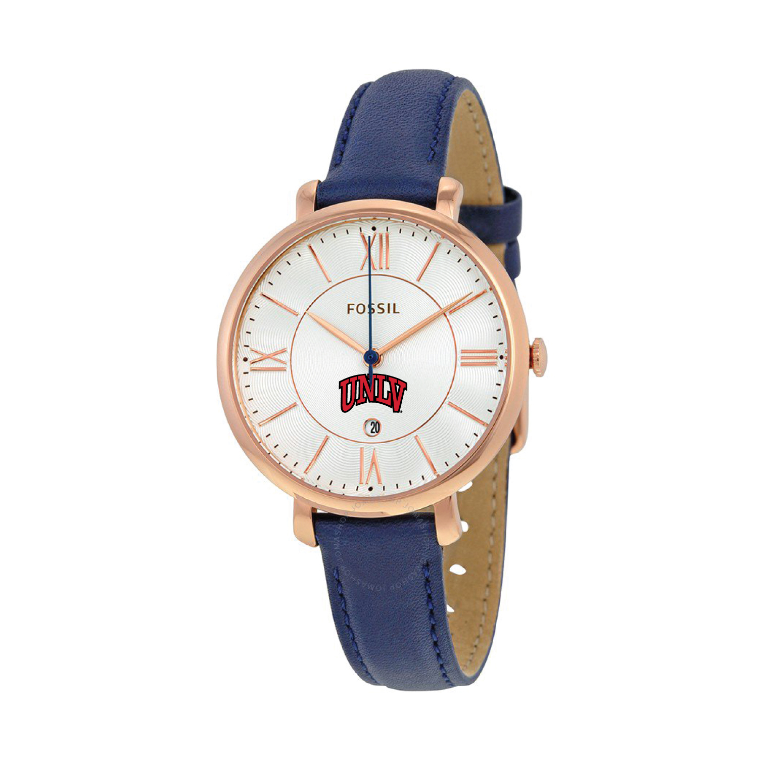 Women's Navy UNLV Rebels Jacqueline Leather Watch