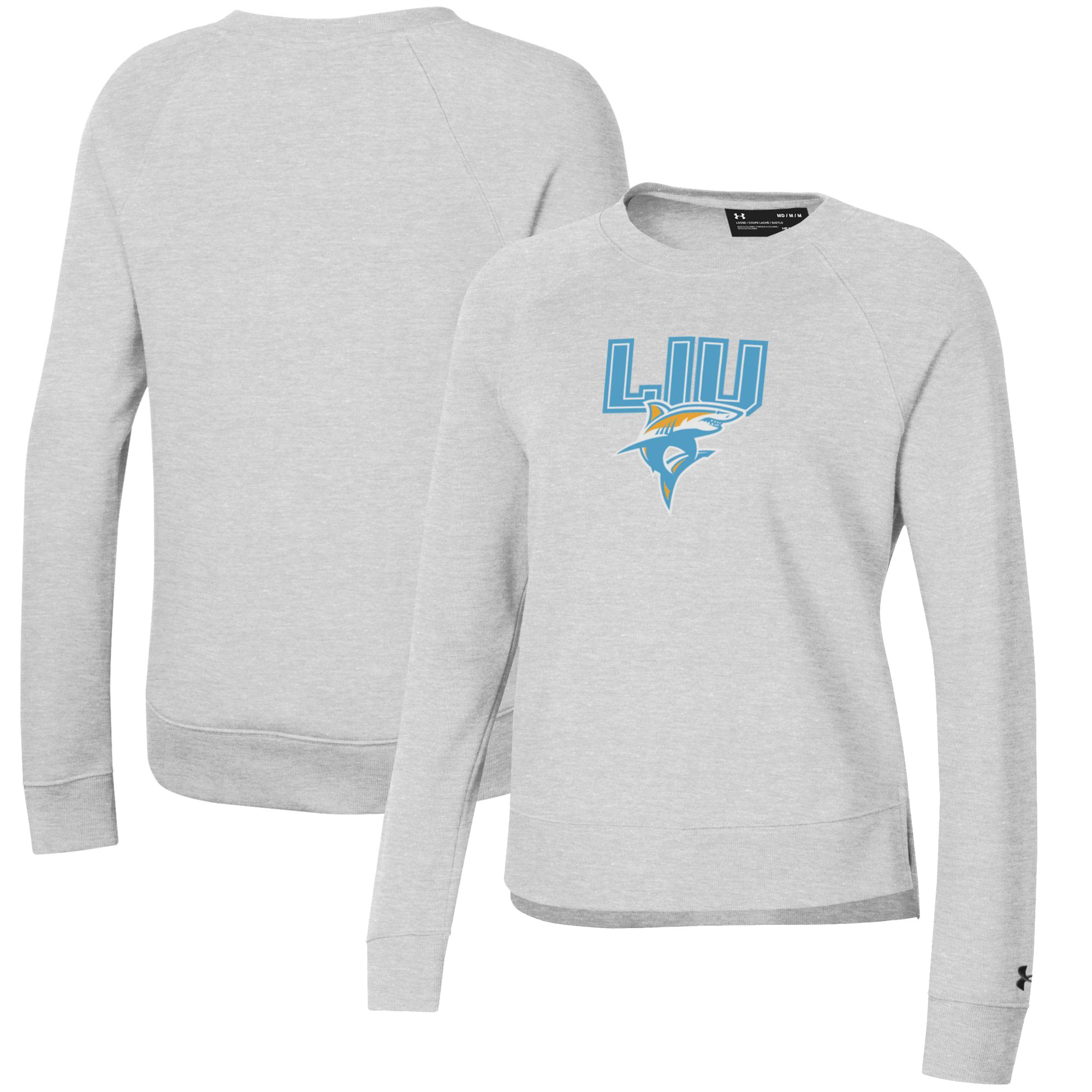 Women's Under Armour Gray LIU Sharks All Day Pullover Sweatshirt - Image 6