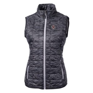Women's Cutter & Buck Black Boston College Eagles Eco Full-Zip Puffer Vest