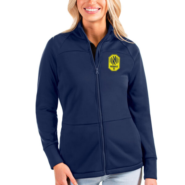 Women's Antigua Navy Nashville SC Links Full-Zip Golf Jacket