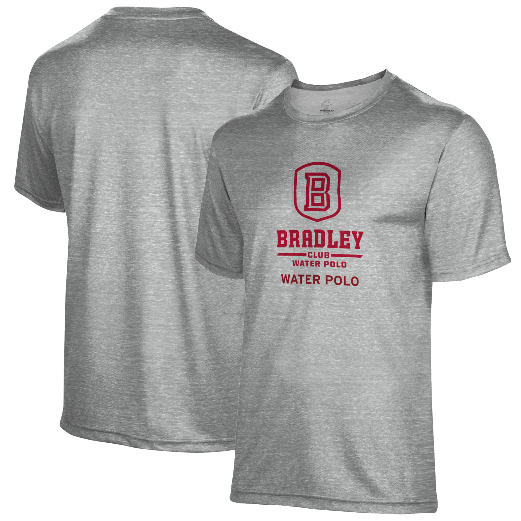 Men's Gray Bradley Braves Water Polo Name Drop T-Shirt