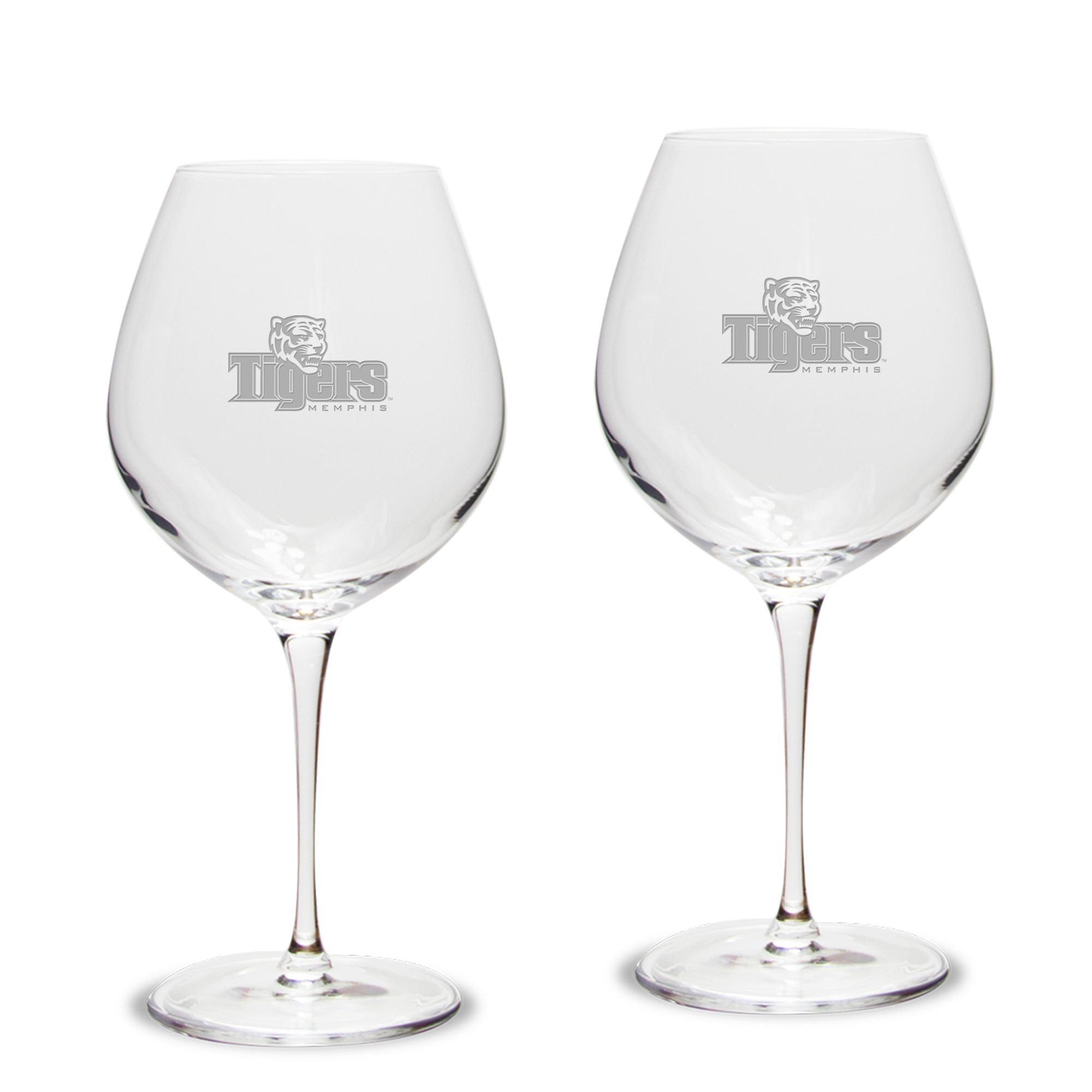 Memphis Tigers 2-Piece 22oz. Luigi Bormioli Titanium Robusto Wine Glass Set