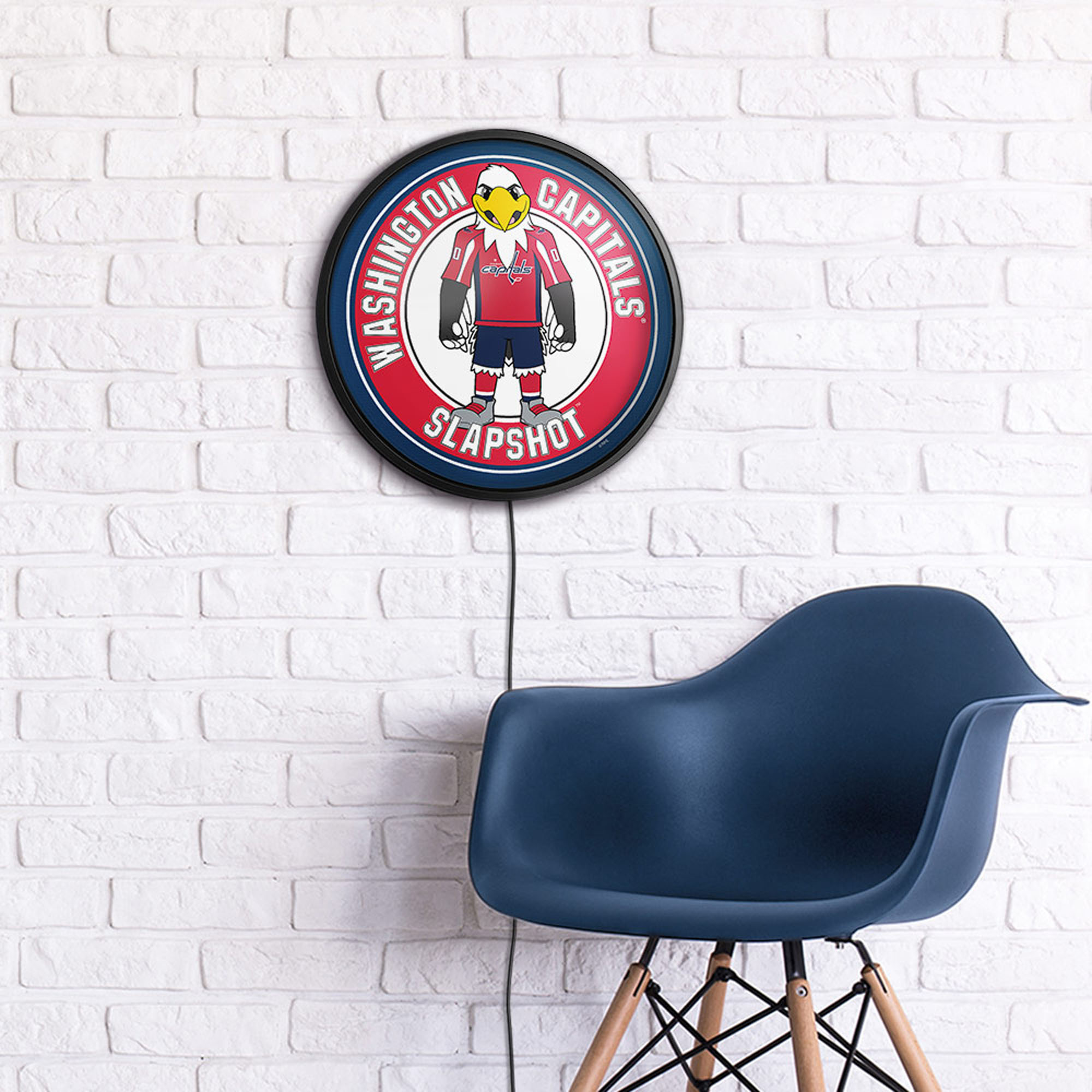 Washington Capitals Mascot 18'' Round Slimline Illuminated Wall Sign - Image 6