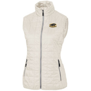 Women's Cutter & Buck White Wisconsin-Milwaukee Panthers Eco Full-Zip Puffer Vest