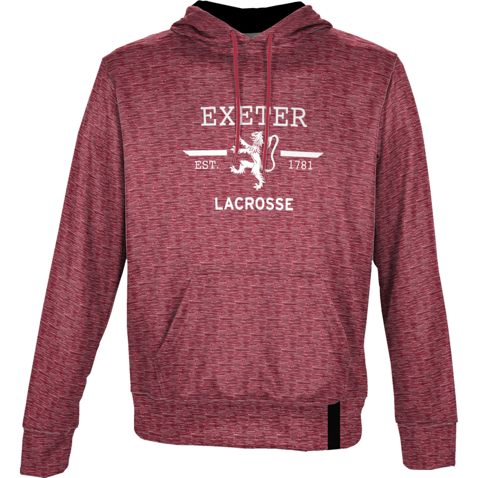 Men's ProSphere Maroon Phillips Exeter Academy Big Red Lacrosse Name Drop Pullover Hoodie - Image 3