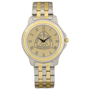Gold/Silver Colorado School of Mines Orediggers Two-Tone Medallion Wristwatch