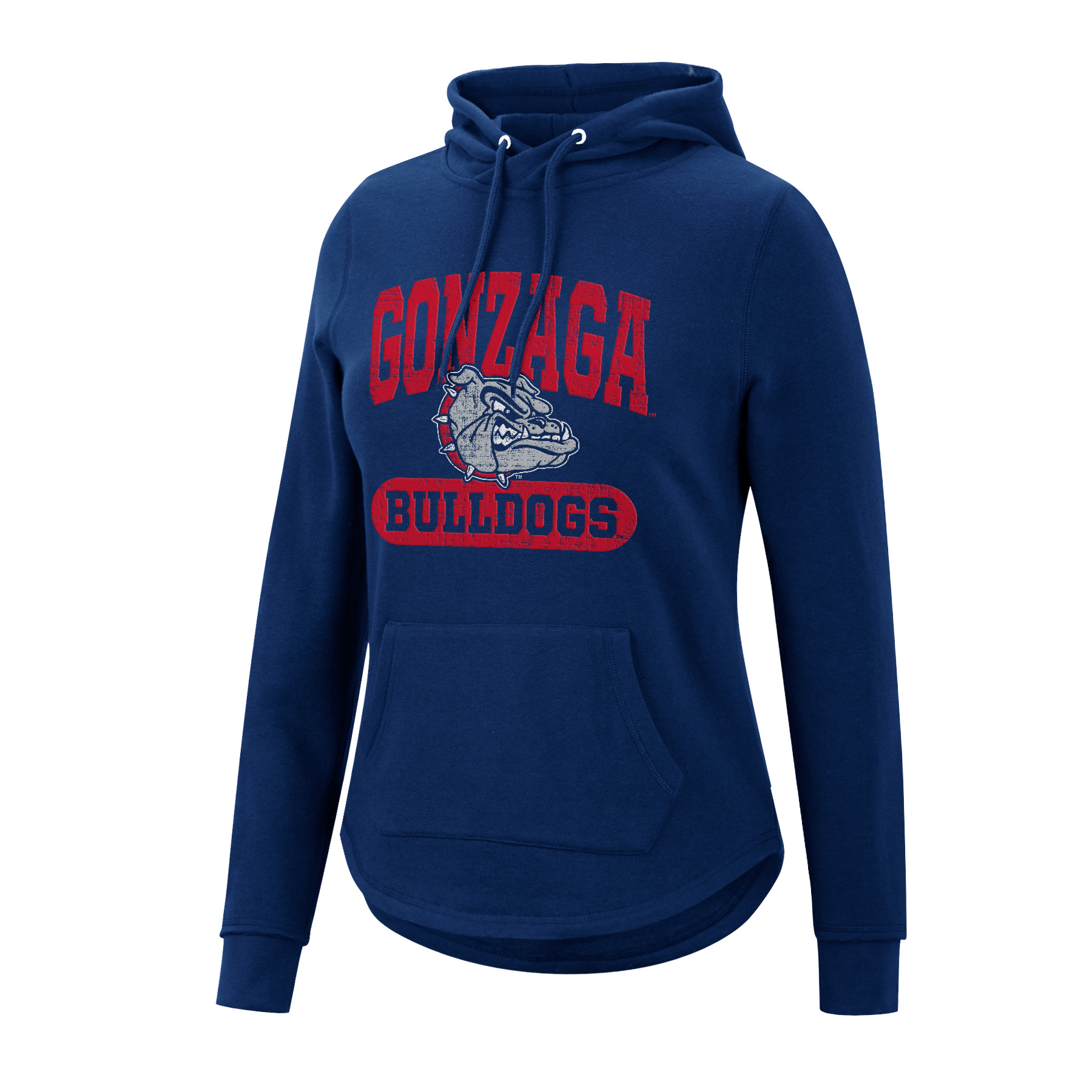 Women's Colosseum Navy Gonzaga Bulldogs Core Crossover Pullover Hoodie - Image 3