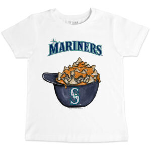 Toddler Tiny Turnip White Seattle Mariners Nacho Helmet T-Shirt