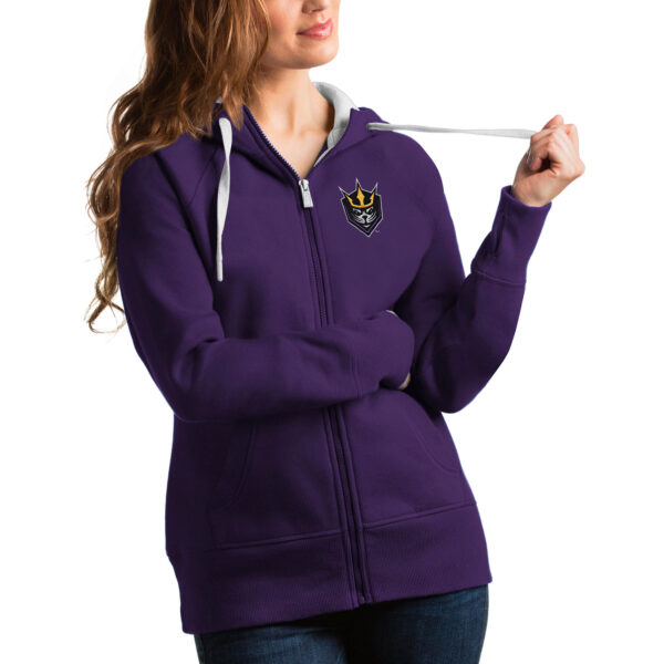 Women's Antigua Purple San Diego Seals Victory Pullover Hoodie