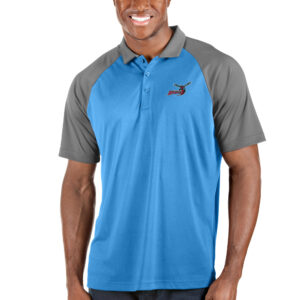 Men's Antigua Light Blue/Gray Delaware State Hornets Nova Polo