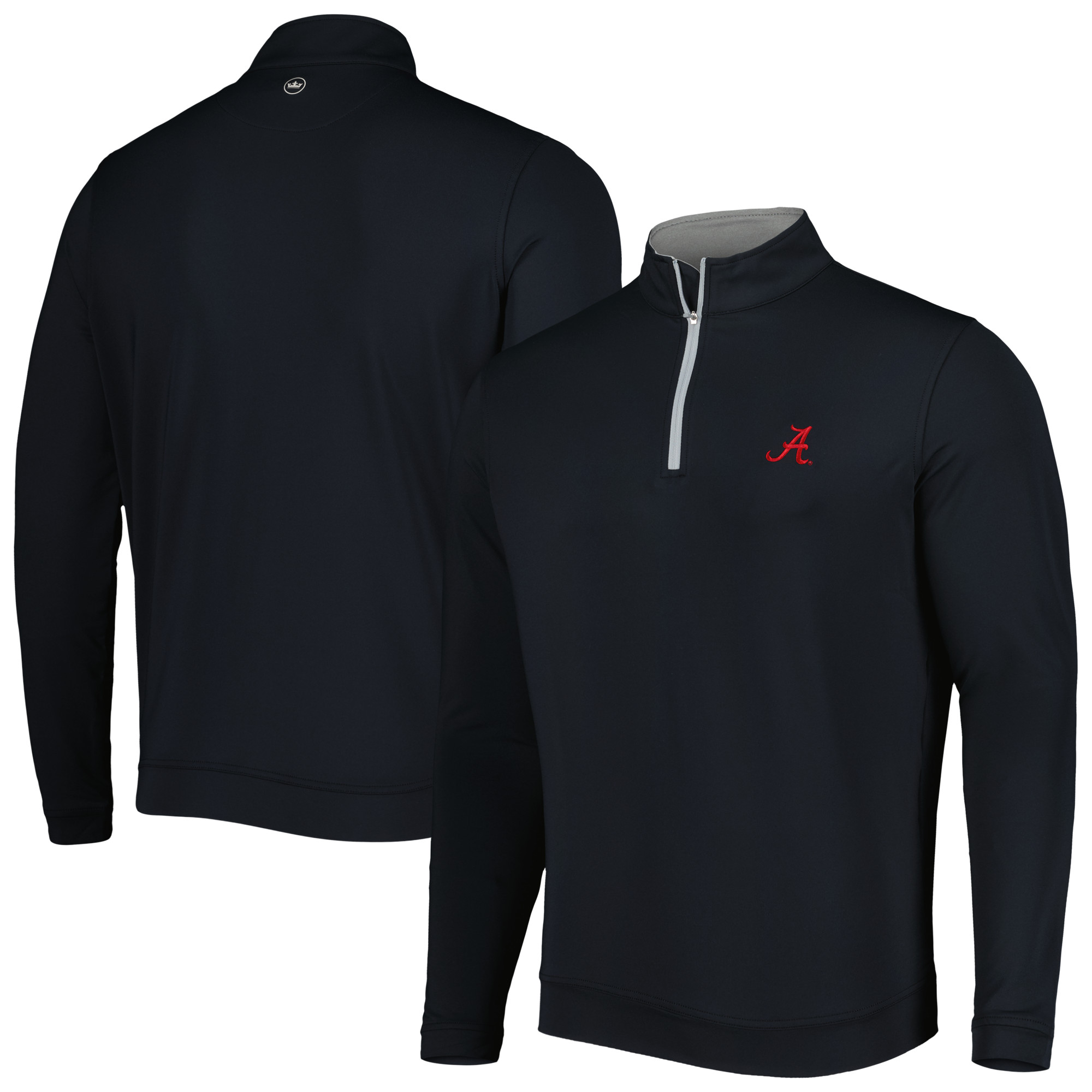 Men's Peter Millar Black Alabama Crimson Tide Perth Performance Quarter-Zip Top - Image 2