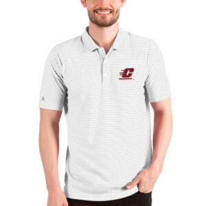 Men's Antigua White/Silver Central Michigan Chippewas Esteem Polo