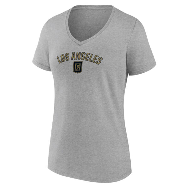 Women's Gray LAFC Victory Arch Logo V-Neck T-Shirt