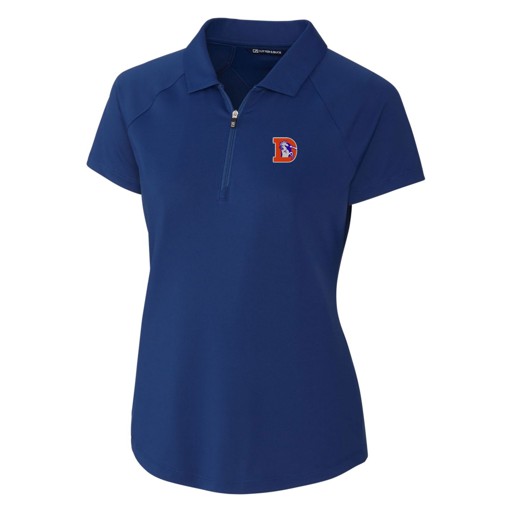 Women's Cutter & Buck Royal Denver Broncos Throwback Logo Forge Stretch Polo - Image 3