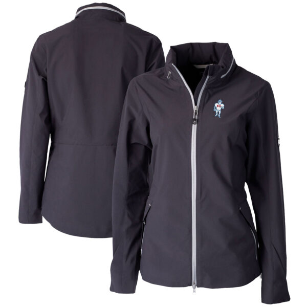 Women's Cutter & Buck Black Houston Oilers Throwback Logo Vapor Full-Zip Rain Jacket