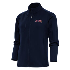Women's Antigua Navy Atlanta Braves Logo Generation Full-Zip Jacket
