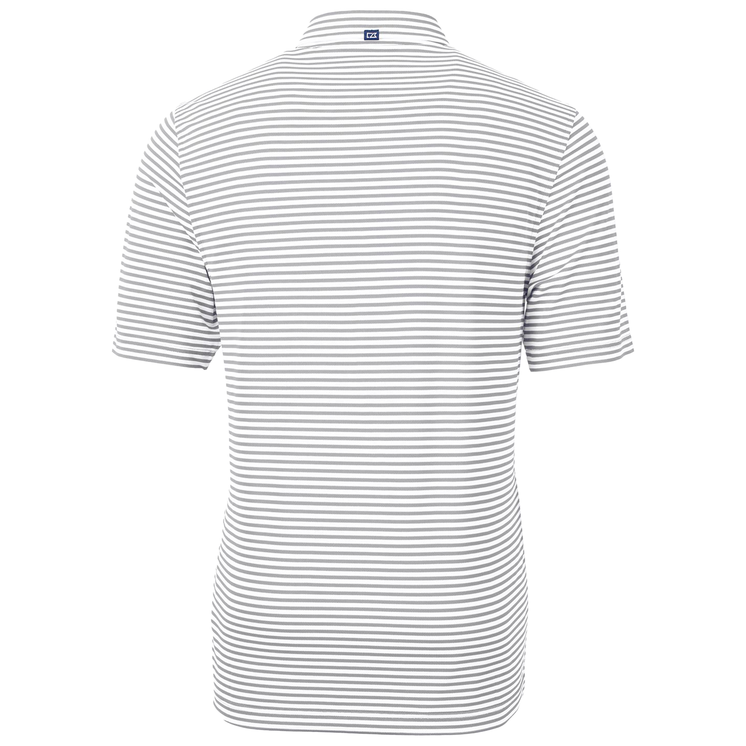 Men's Cutter & Buck Gray Florida Gators Throwback Logo Virtue Eco Pique Stripe Recycled Polo - Image 9