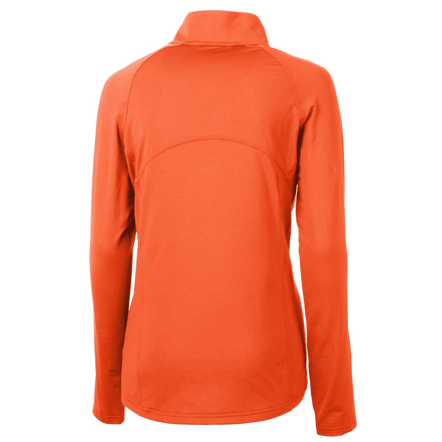 Women's Cutter & Buck Orange Clemson Tigers Adapt Eco Knit Stretch Recycled Half-Zip Pullover Top - Image 7