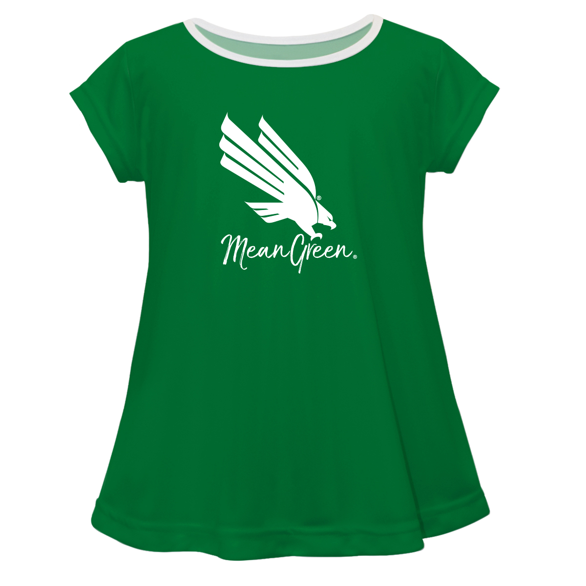 Girls Infant Green North Texas Mean Green A-Line Top