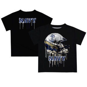 Infant Black Navy Midshipmen Dripping Helmet T-Shirt