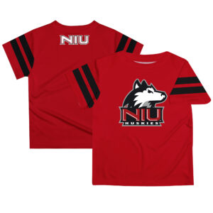 Youth Cardinal Northern Illinois Huskies Stripes T-Shirt