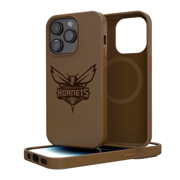 Brown Charlotte Hornets iPhone Magnetic Bump Case