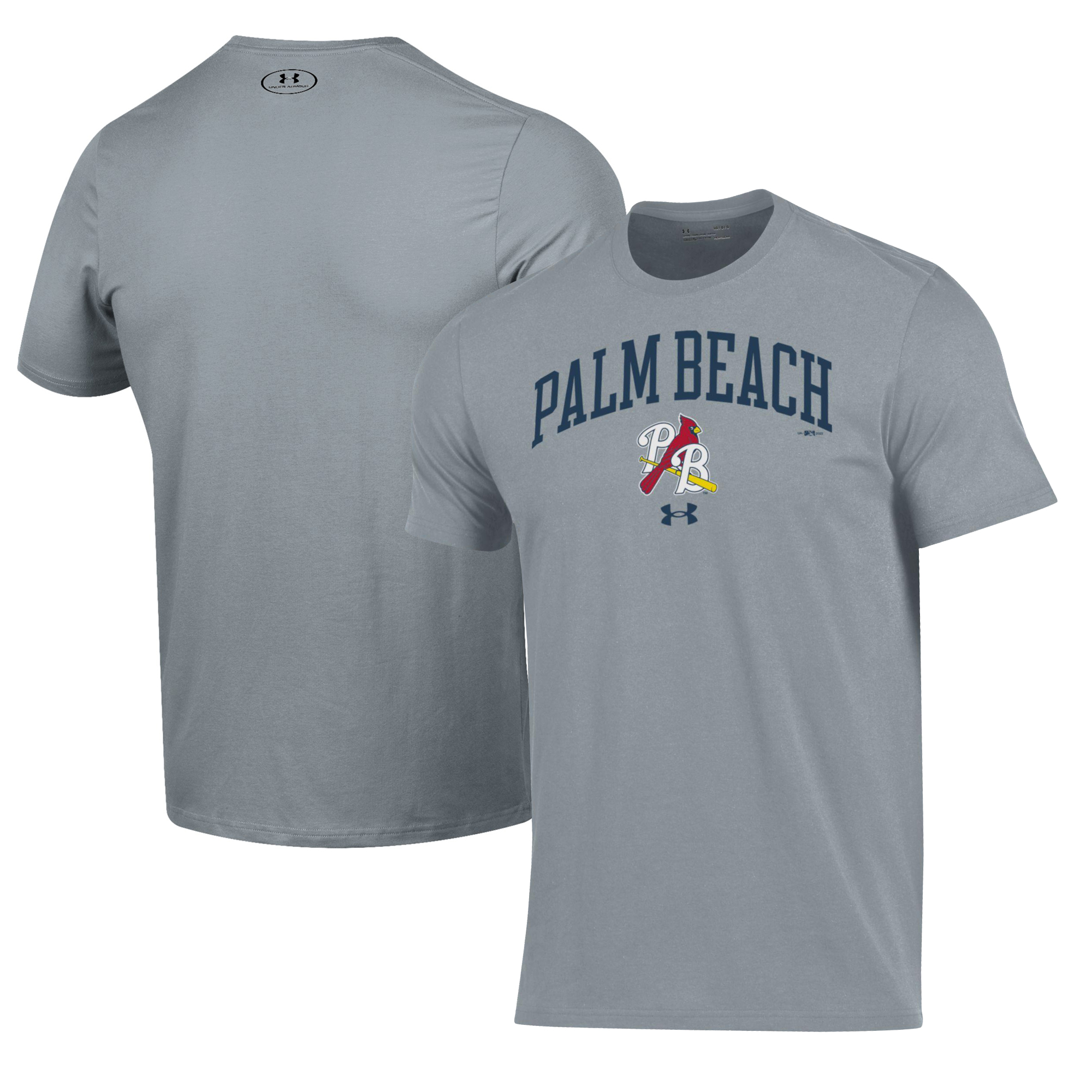 Men's Under Armour Gray Palm Beach Cardinals Performance T-Shirt - Image 2