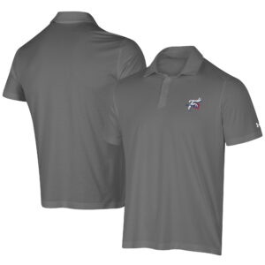 Men's Under Armour Gray Reading Phillies Tech Mesh Performance Polo
