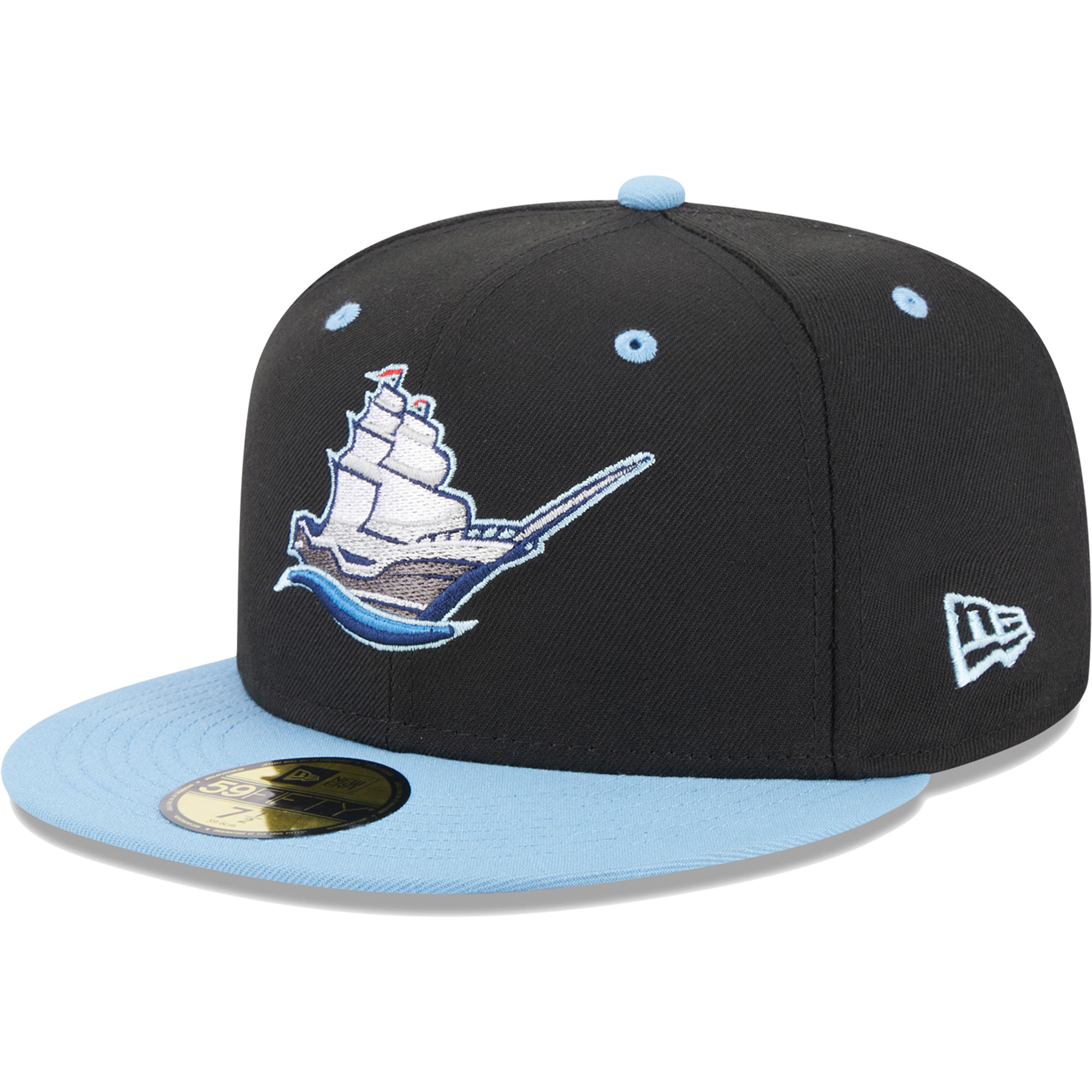Men's New Era Light Blue Columbus Clippers Authentic Collection Alternate Logo 59FIFTY Fitted Hat - Image 7