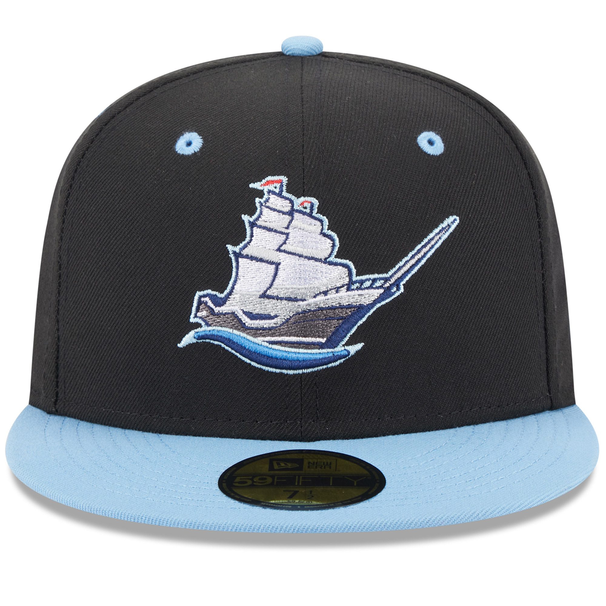 Men's New Era Light Blue Columbus Clippers Authentic Collection Alternate Logo 59FIFTY Fitted Hat - Image 3