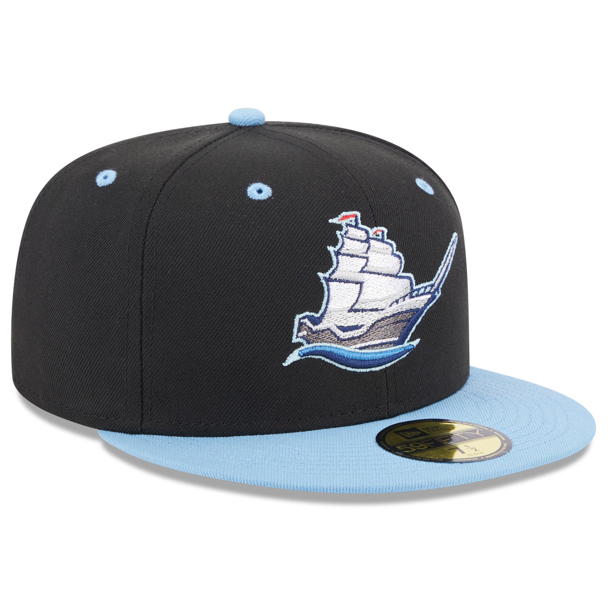 Men's New Era Light Blue Columbus Clippers Authentic Collection Alternate Logo 59FIFTY Fitted Hat - Image 4