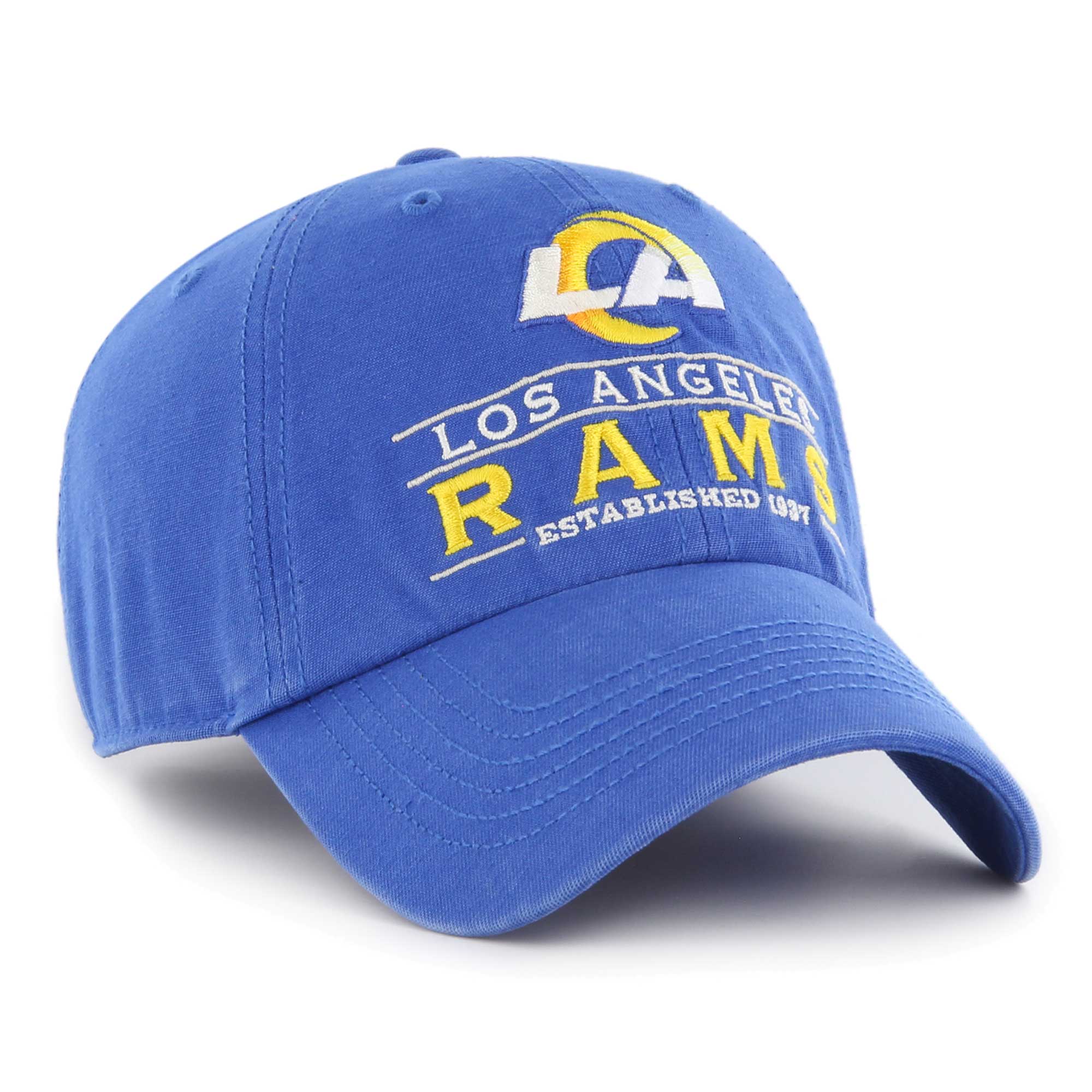 Men's '47 Royal Los Angeles Rams Vernon Clean Up Adjustable Hat - Image 3