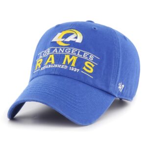 Men's '47  Royal Los Angeles Rams Vernon Clean Up Adjustable Hat