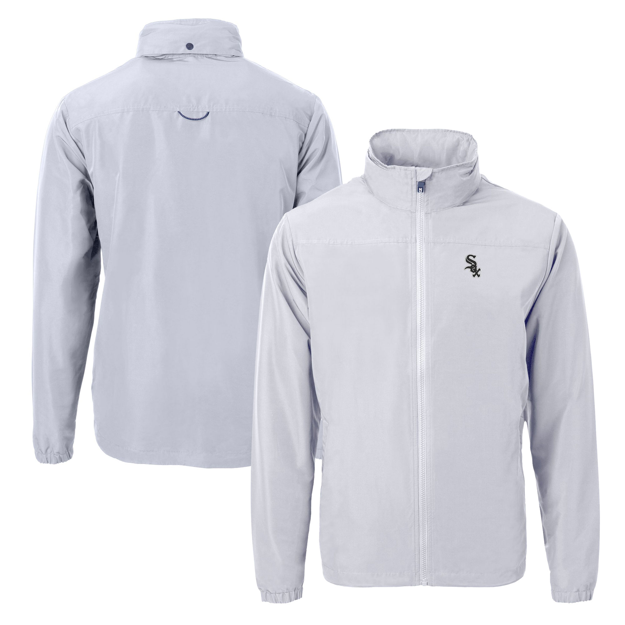 Men's Cutter & Buck Gray Chicago White Sox Charter Eco Recycled Full-Zip Jacket - Image 5