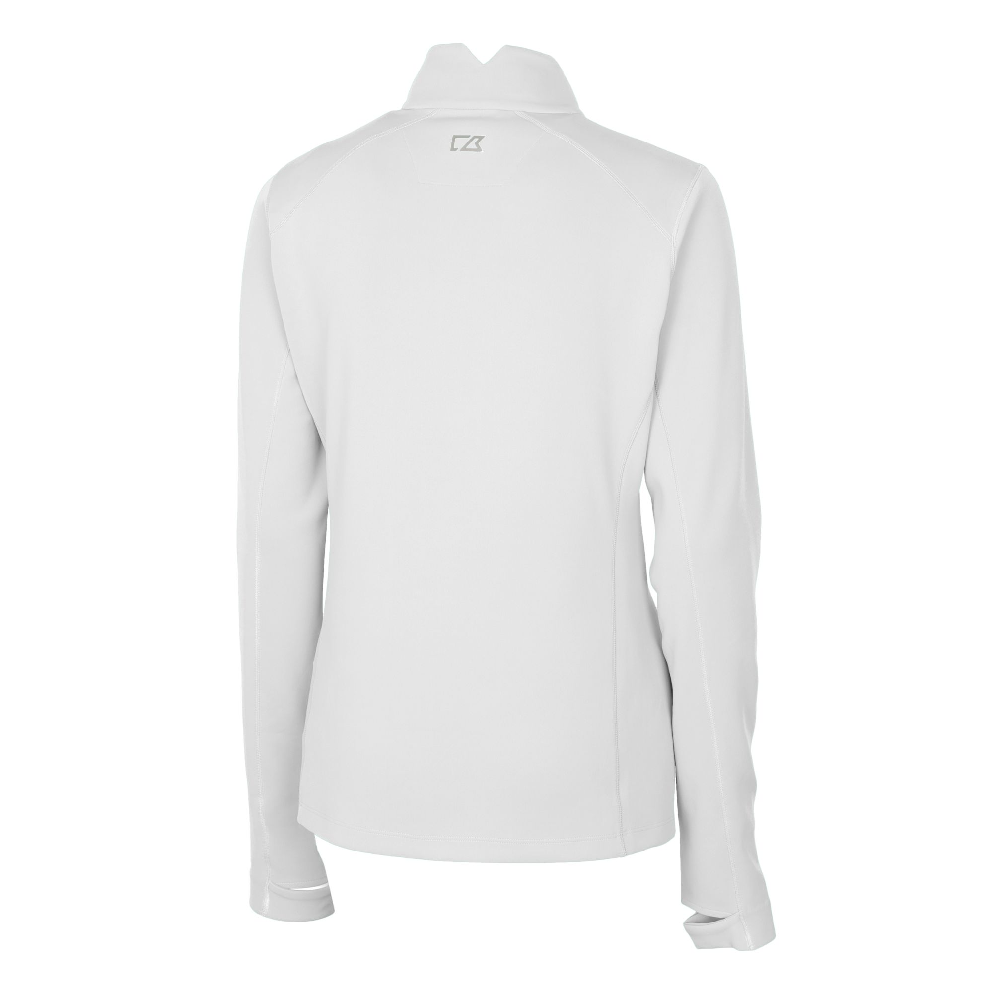 Women's Cutter & Buck White Washington Nationals DryTec Traverse Stretch Quarter-Zip Pullover Top - Image 7