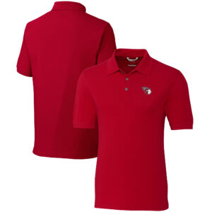 Men's Cutter & Buck  Red Cleveland Guardians Big & Tall Advantage Tri-Blend Pique Polo