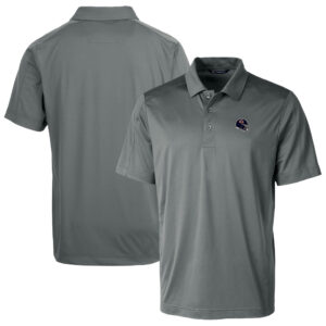 Men's Cutter & Buck  Gray Chicago Bears Helmet Prospect Textured Stretch Polo