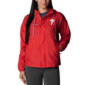 Women's Columbia  Red Philadelphia Phillies Flash Challenger Full-Zip Windbreaker Jacket