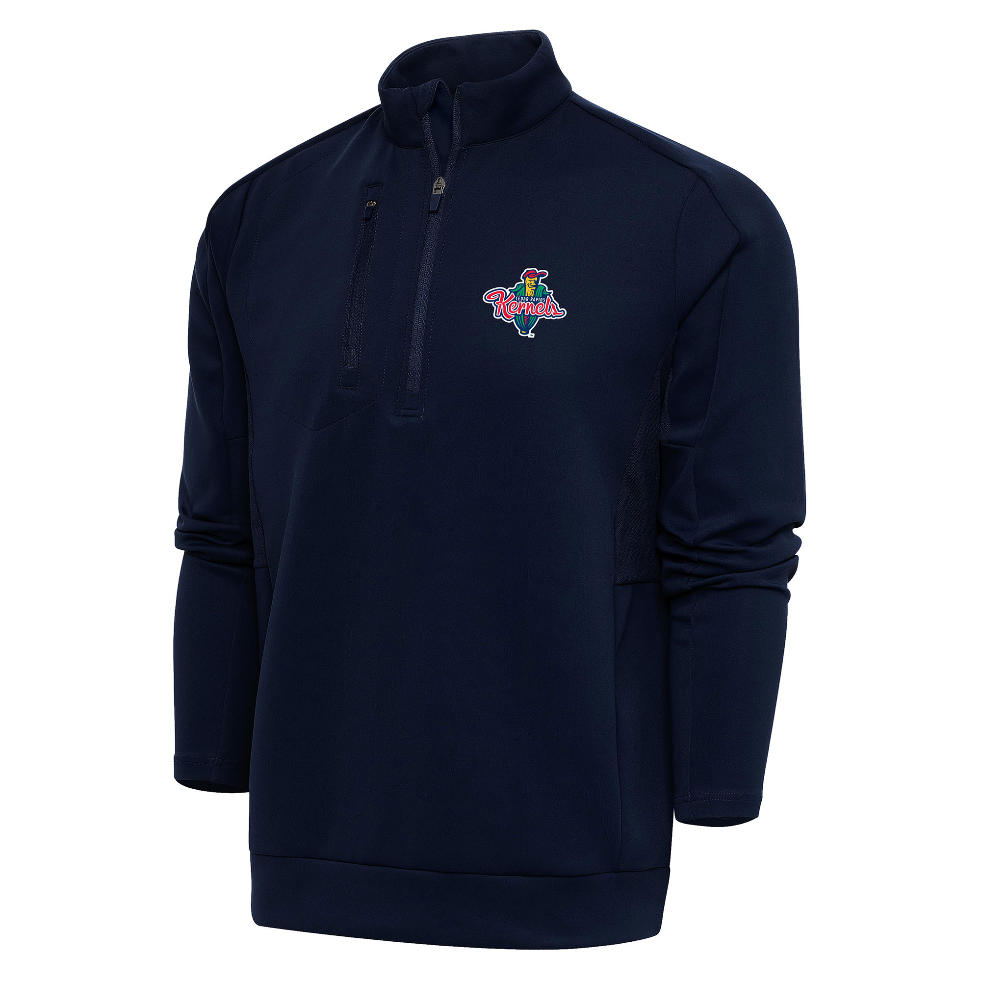Men's Antigua Navy Cedar Rapids Kernels Generation Quarter-Zip Pullover Top